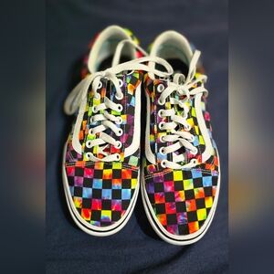 Colorful Tie Dye Vans Sneakers